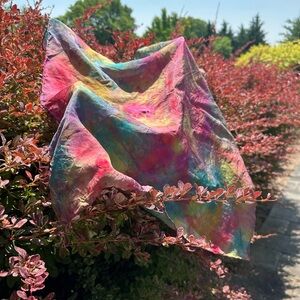 Artisan Rainbow Tie-Dye Scarf